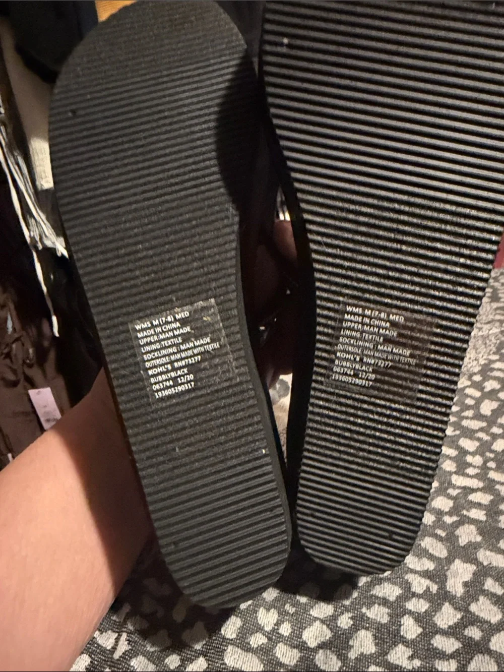 SO Black Platform Wedge Flip-Flops with Silver Beaded Straps